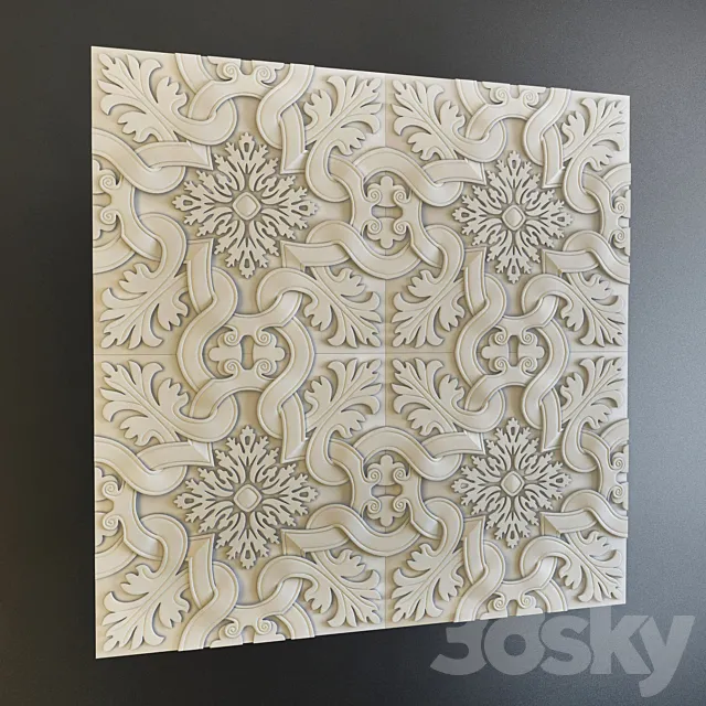 Decorative panel 744 3DS Max Model