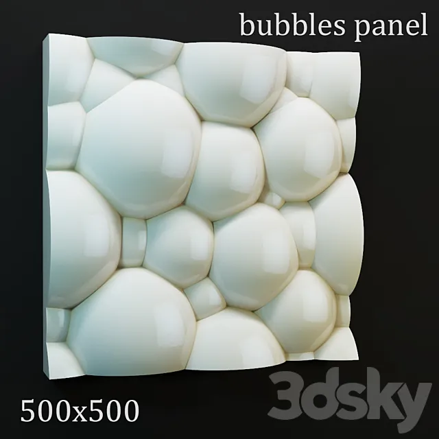 Decorative panel Bubbles 3ds Max