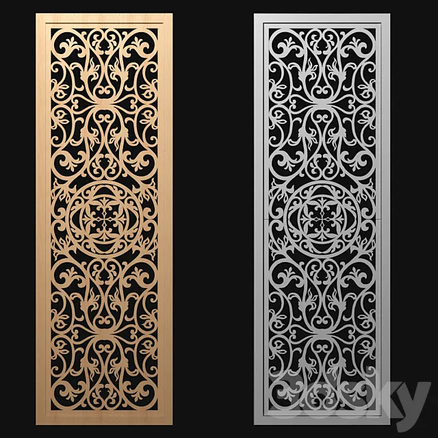 decorative panel-partition 3ds Max