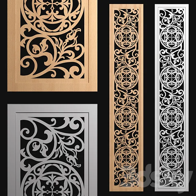 decorative panel-partition №3 3DS Max Model