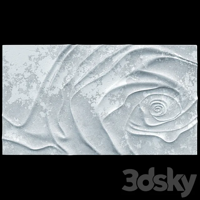 Decorative panel “Rose” 3DS Max Model