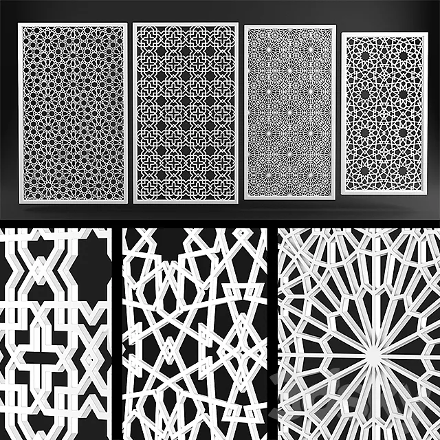 Decorative panels # 1 3DS Max Model