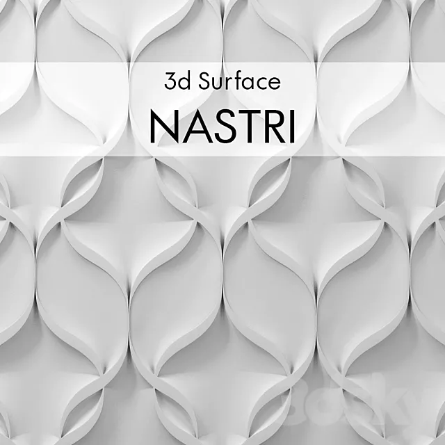 Decorative panels 3D Surface NASTRI 3ds Max