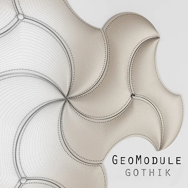 Decorative panels GeoModule Gothik 3ds Max