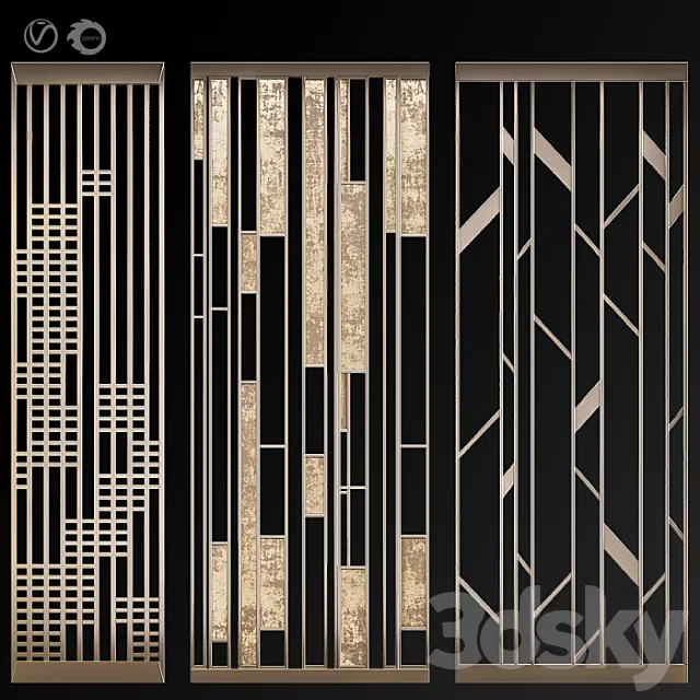 Decorative partition # 3 3DS Max Model