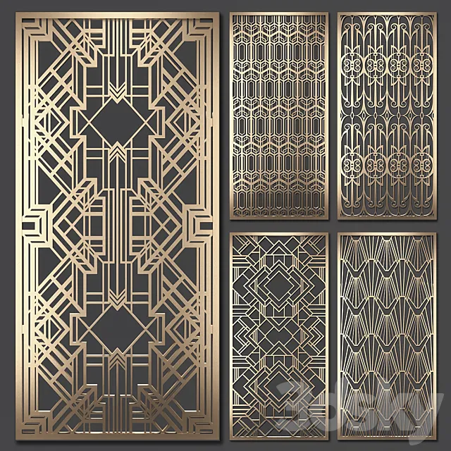 Decorative partition 3ds Max