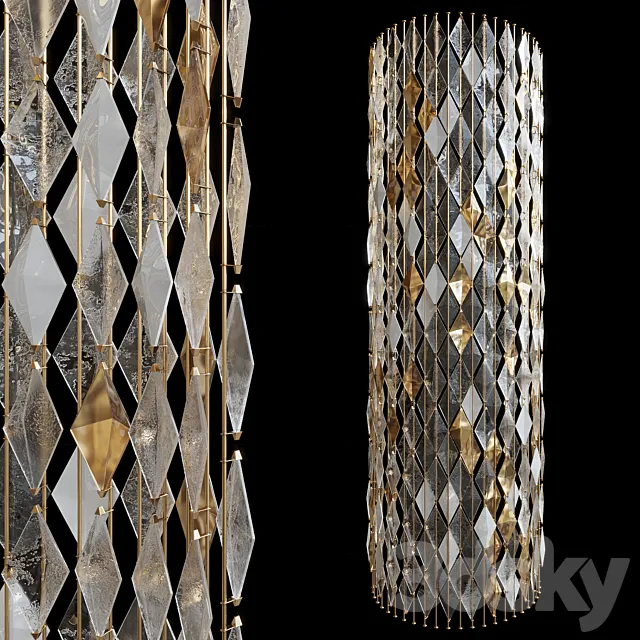 Decorative partition-screen Vargov Design (radius) 3DS Max Model