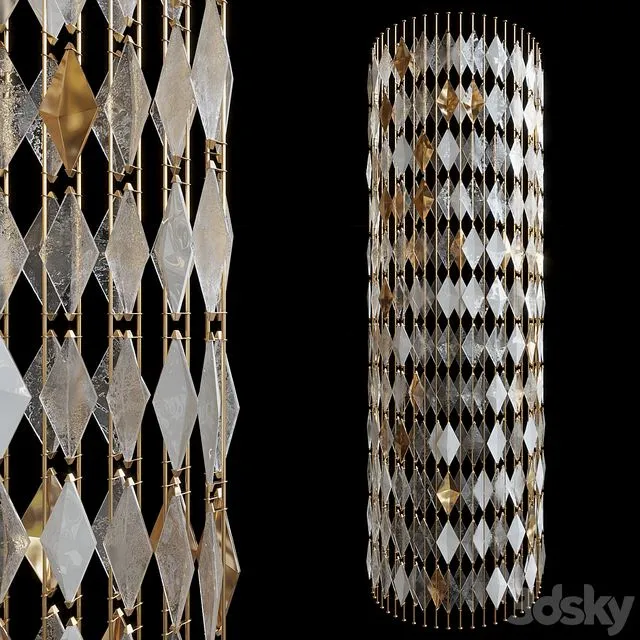 Decorative partition-screen Vargov Design (radius) 3dsMax Model