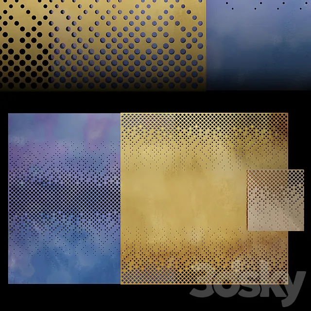 Decorative perforated model 3ds Max