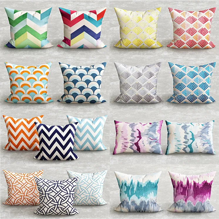 Decorative pillow collections 3DS Max