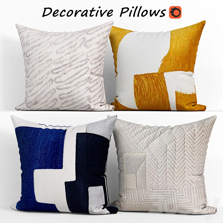 Decorative Pillow set 168 West elm 3DS Max