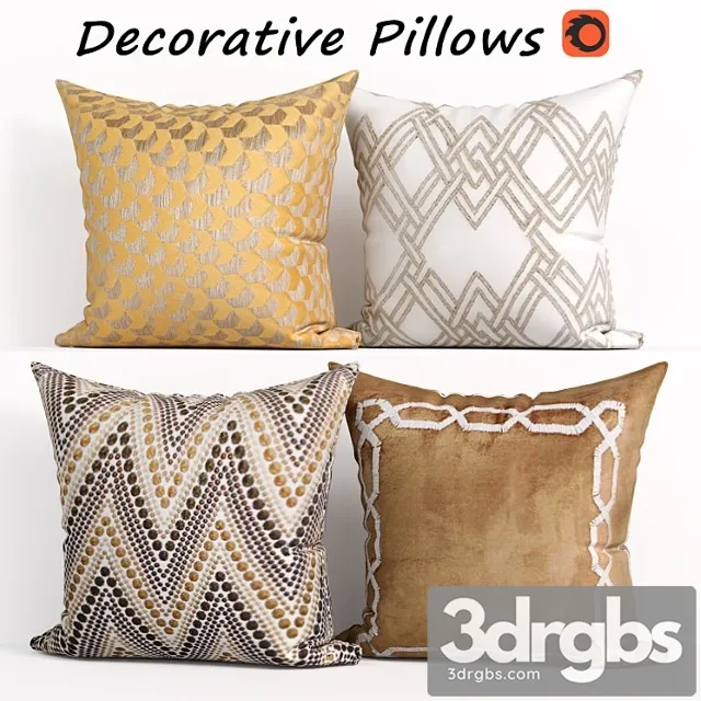 Decorative Pillow Set 182 Etsy 3dsmax Download