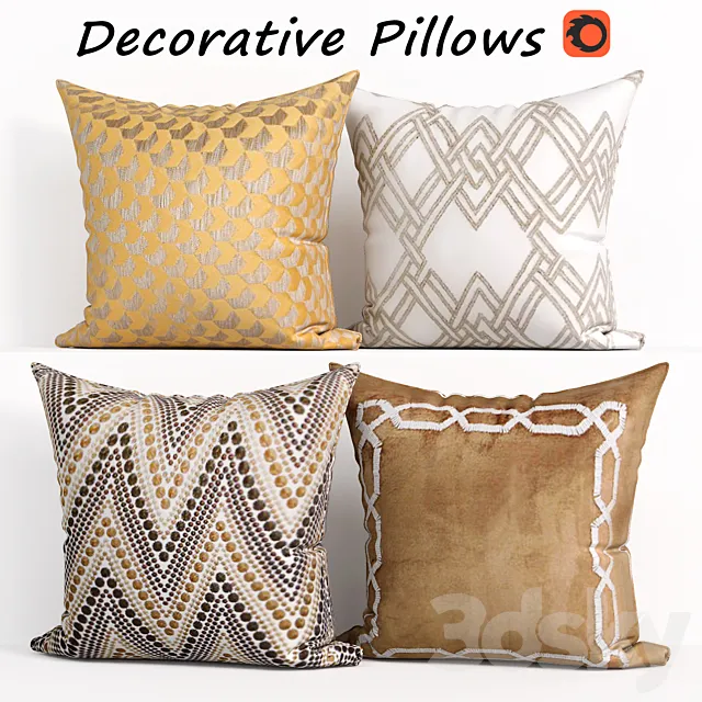 Decorative Pillow set 182 Etsy 3ds Max