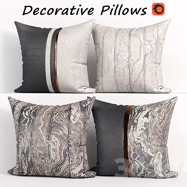 Decorative Pillow set 183 Etsy 3ds Max