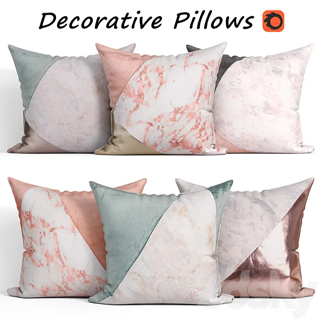 Decorative Pillow set 186 Etsy 3ds Max