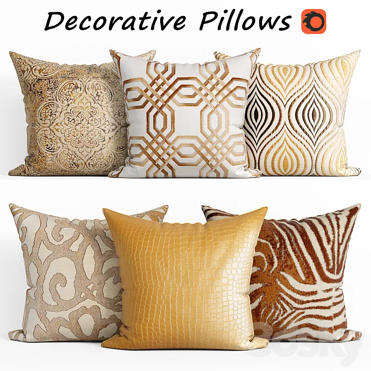 Decorative Pillow set 188 Horchow 3DS Max
