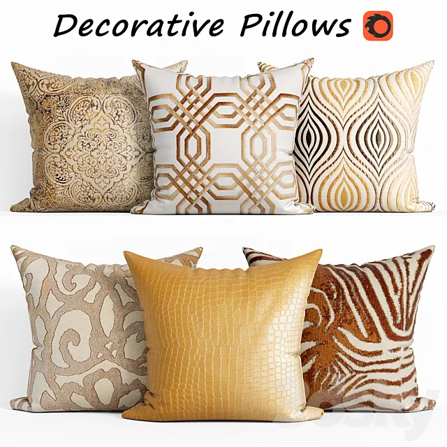 Decorative Pillow set 188 Horchow 3DSMax File