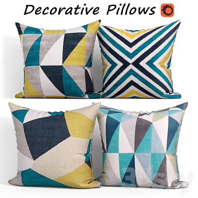 Decorative Pillow set 261 3DS Max Model