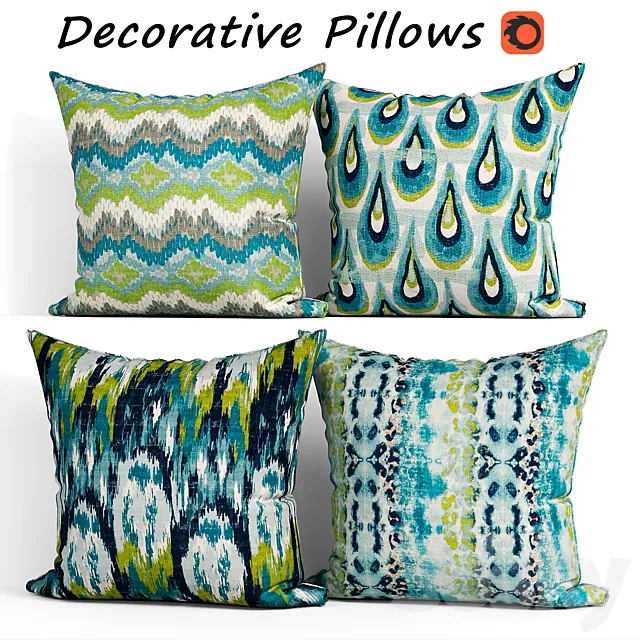 Decorative Pillow set 267 Etsy 3ds Max