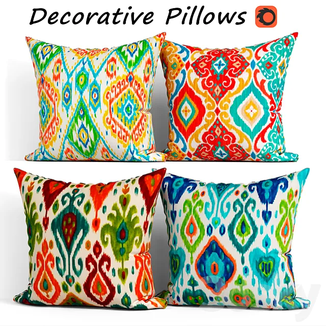 Decorative Pillow set 286 Etsy Two OUTDOOR 3DSMax File