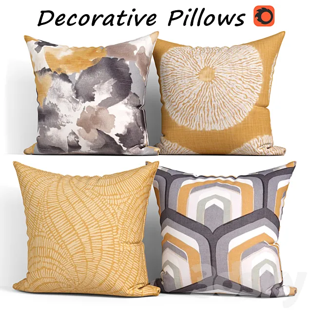 Decorative Pillow set 418 Etsy 3ds Max