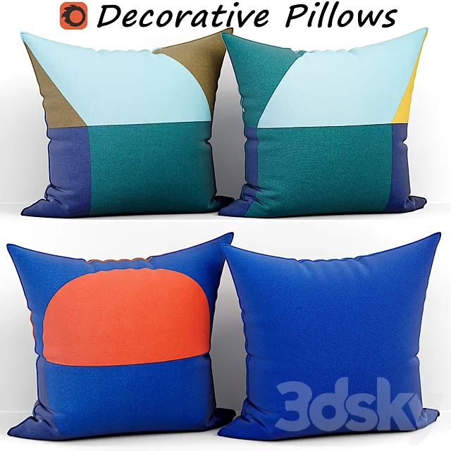 Decorative Pillow set 423 Ikea 3ds Max