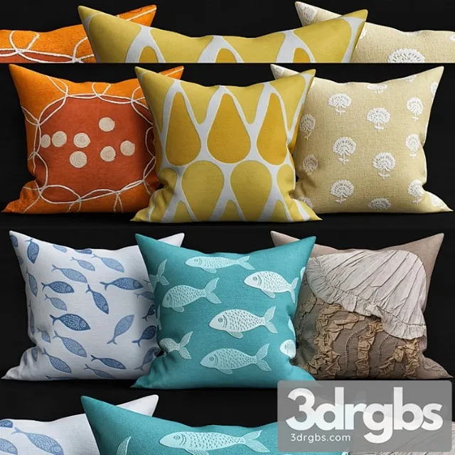 Decorative pillows 12 3dsmax Download