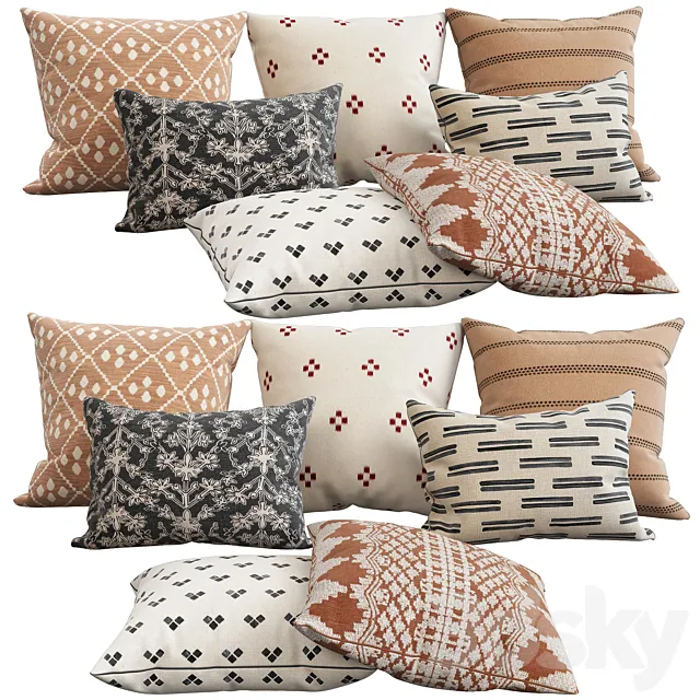 Decorative pillows 25 3ds Max