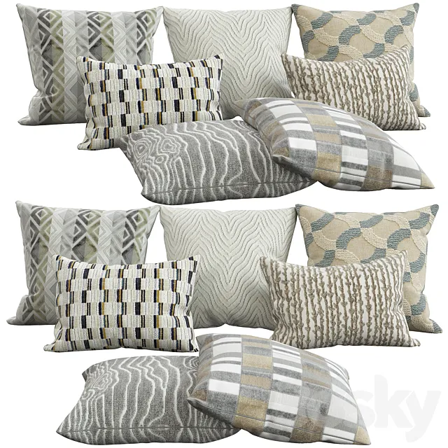 Decorative pillows. 28 3DSMax File