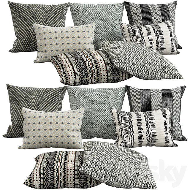 Decorative pillows 32 3ds Max