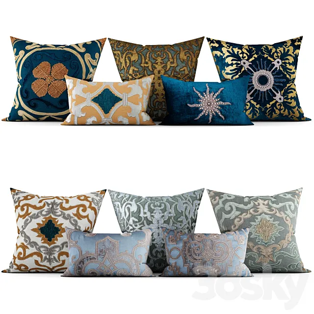 Decorative pillows 3ds Max