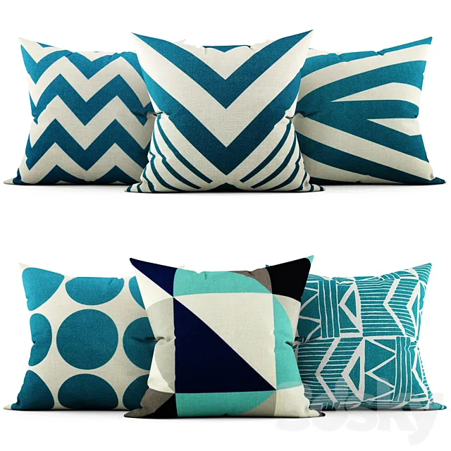 Decorative pillows 3ds Max