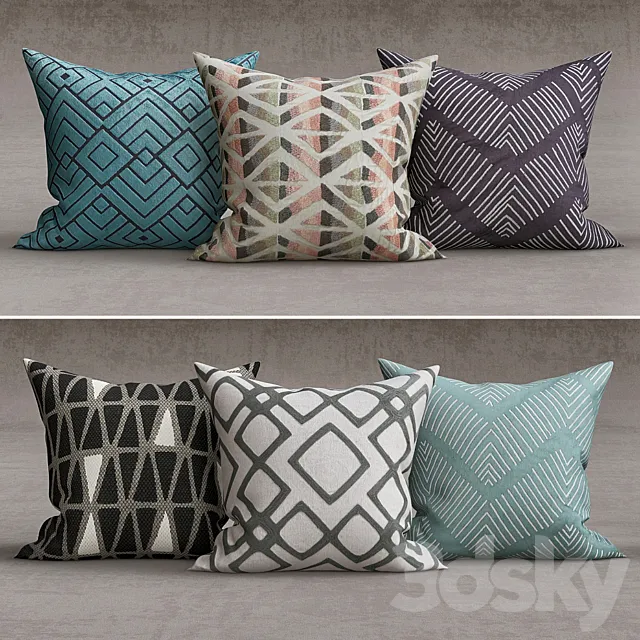 Decorative pillows 3ds Max