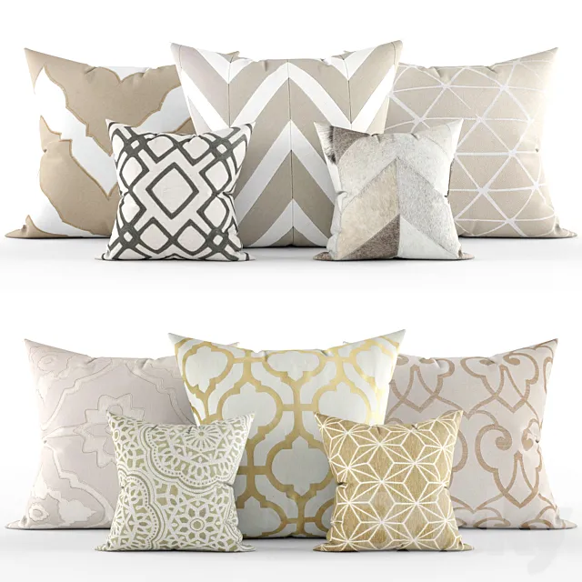 Decorative pillows 3ds Max