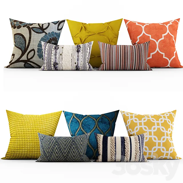 Decorative pillows 3ds Max