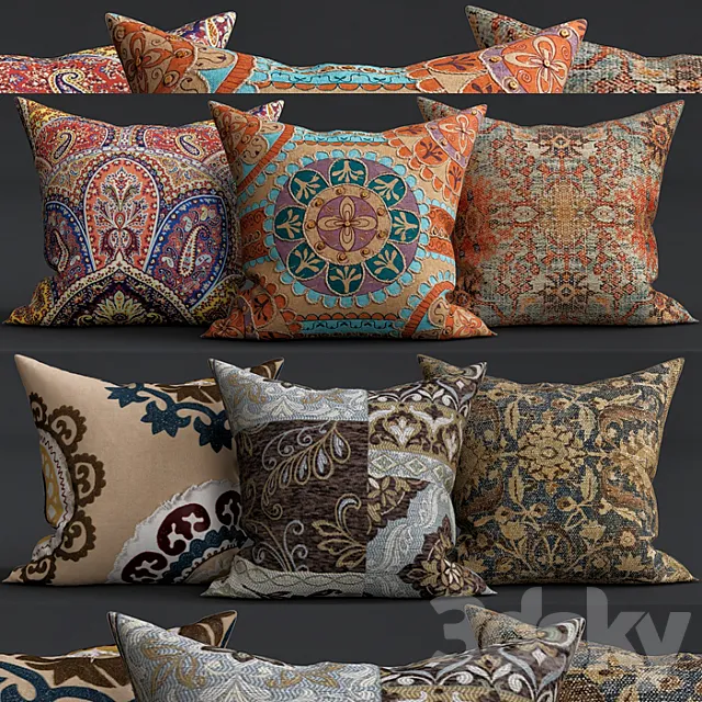 Decorative Pillows 3ds Max