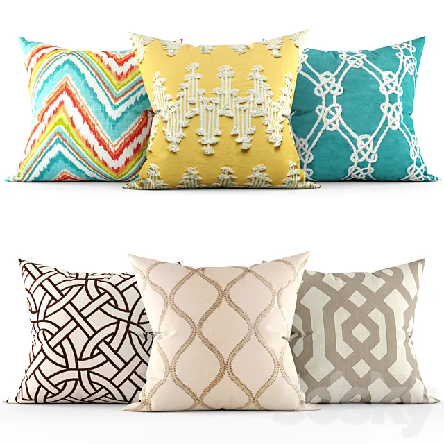 Decorative pillows 3ds Max