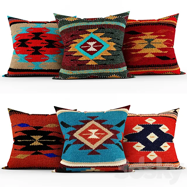 Decorative pillows 3ds Max