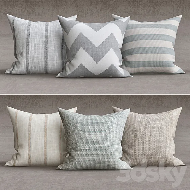 Decorative pillows 3ds Max