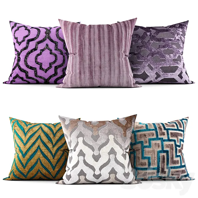 Decorative pillows 3ds Max