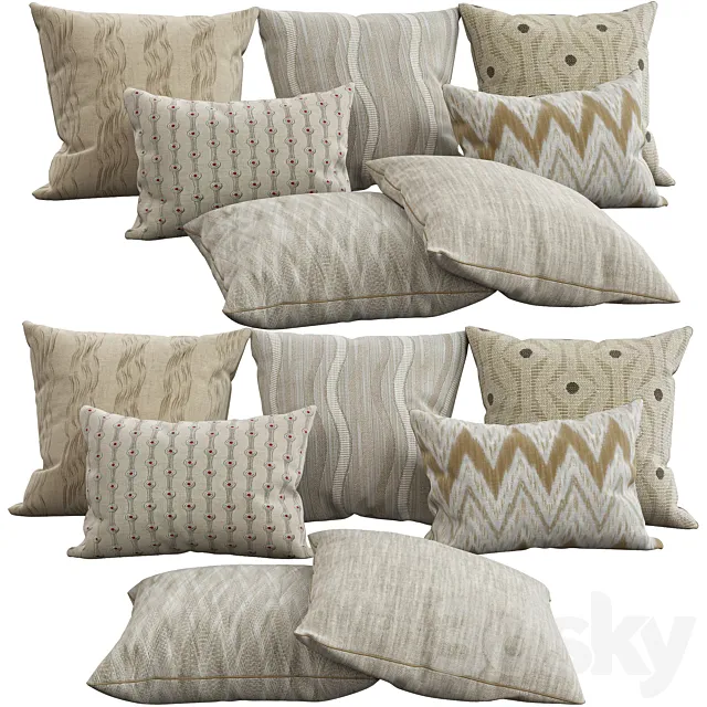 Decorative pillows. 40 3DSMax File