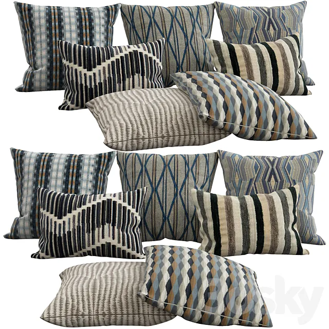 Decorative pillows. 43 3DSMax File