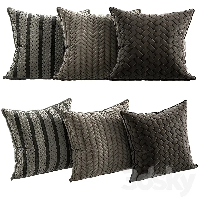 decorative pillows 7 3DSMax File