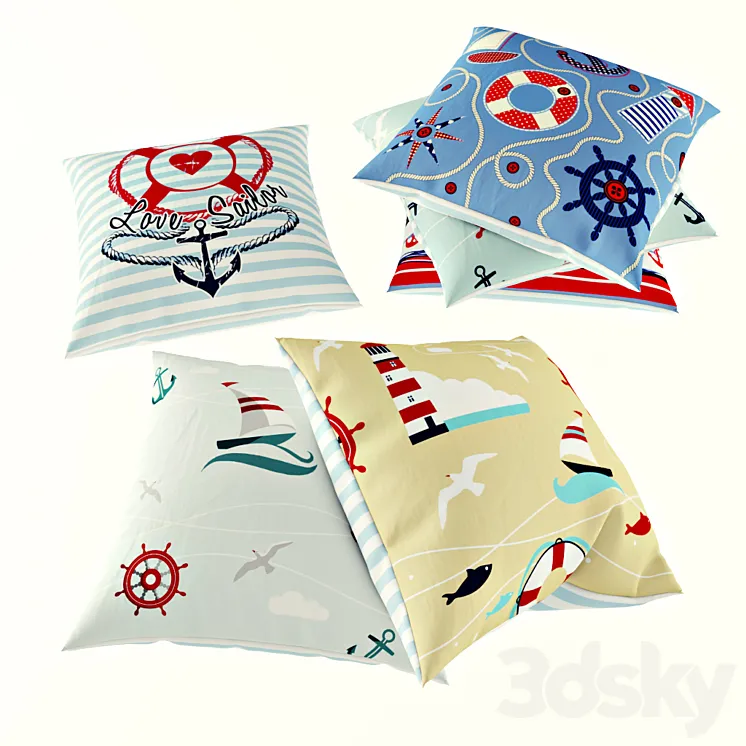 Decorative pillows Children 3DS Max
