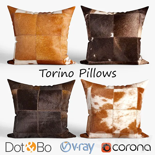 Decorative pillows Dot and bo_Torino set 046 3ds Max