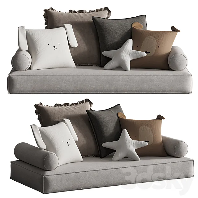 Decorative pillows for the nursery 3ds Max