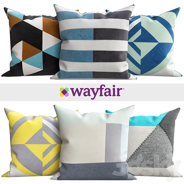 Decorative pillows from Wayfair shop 3ds Max