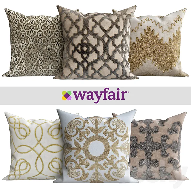 Decorative pillows from Wayfair shop 3ds Max