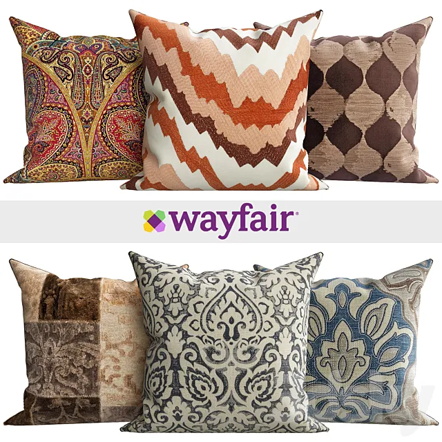 Decorative pillows from Wayfair shop 3ds Max