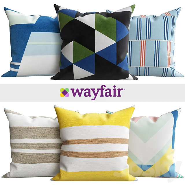 Decorative pillows from Wayfair shop 3DS Max Model